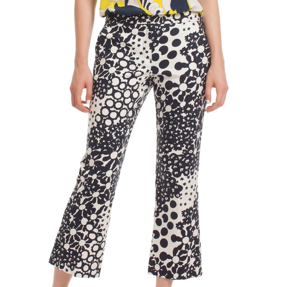 TRINA TURK Lutton Cropped Flare Leg Stretch Pants